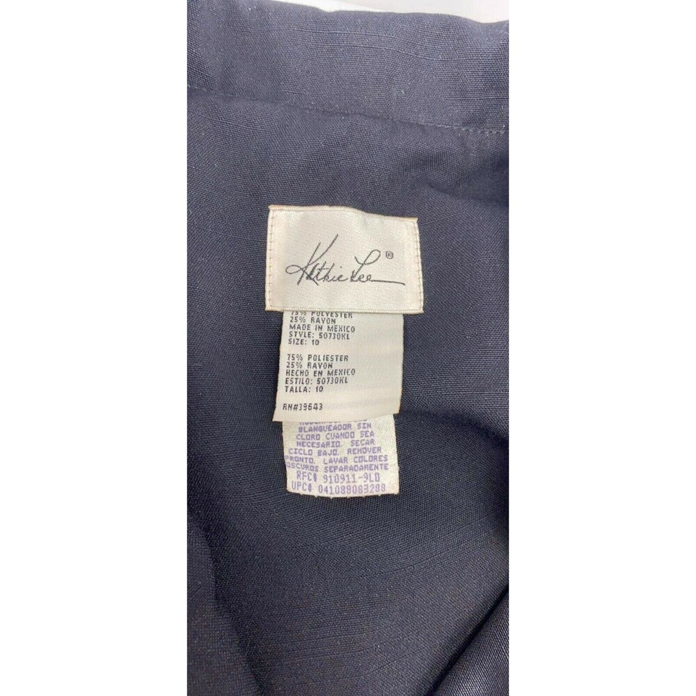 Kathy Lee Black Carnival Button Up Blouse Size 10 With TAG - Picture 3 of 8